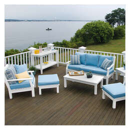 Seaside Casual Nantucket Sofa 5-Piece Deep Seating Set