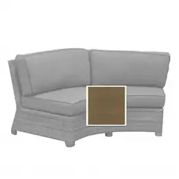 North Cape Cabo Contour Curved Sofa Cushions - Canvas Taupe W/ Linen Canvas Welt