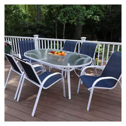 North Cape Hampton II White 7-Piece Dining Set