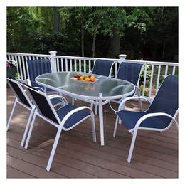 North Cape Hampton II White 7-Piece Dining Set