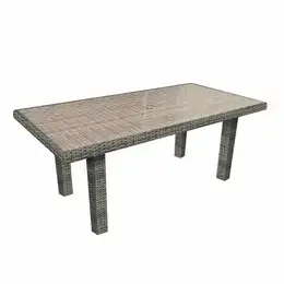 North Cape Universal Willow Conversation Table with Glass Top