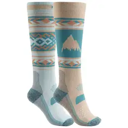 Burton Women's Performance Lightweight Snowboard Socks 2 Pack