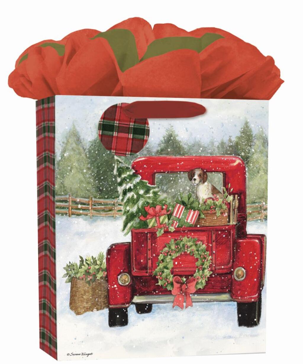 image Santa's Truck Large GoGo Gift Bag