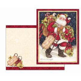 image Snowy Night Santa Christmas Cards