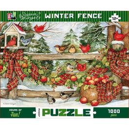 image Susan Winget Winter Fence 1000 Piece Puzzle