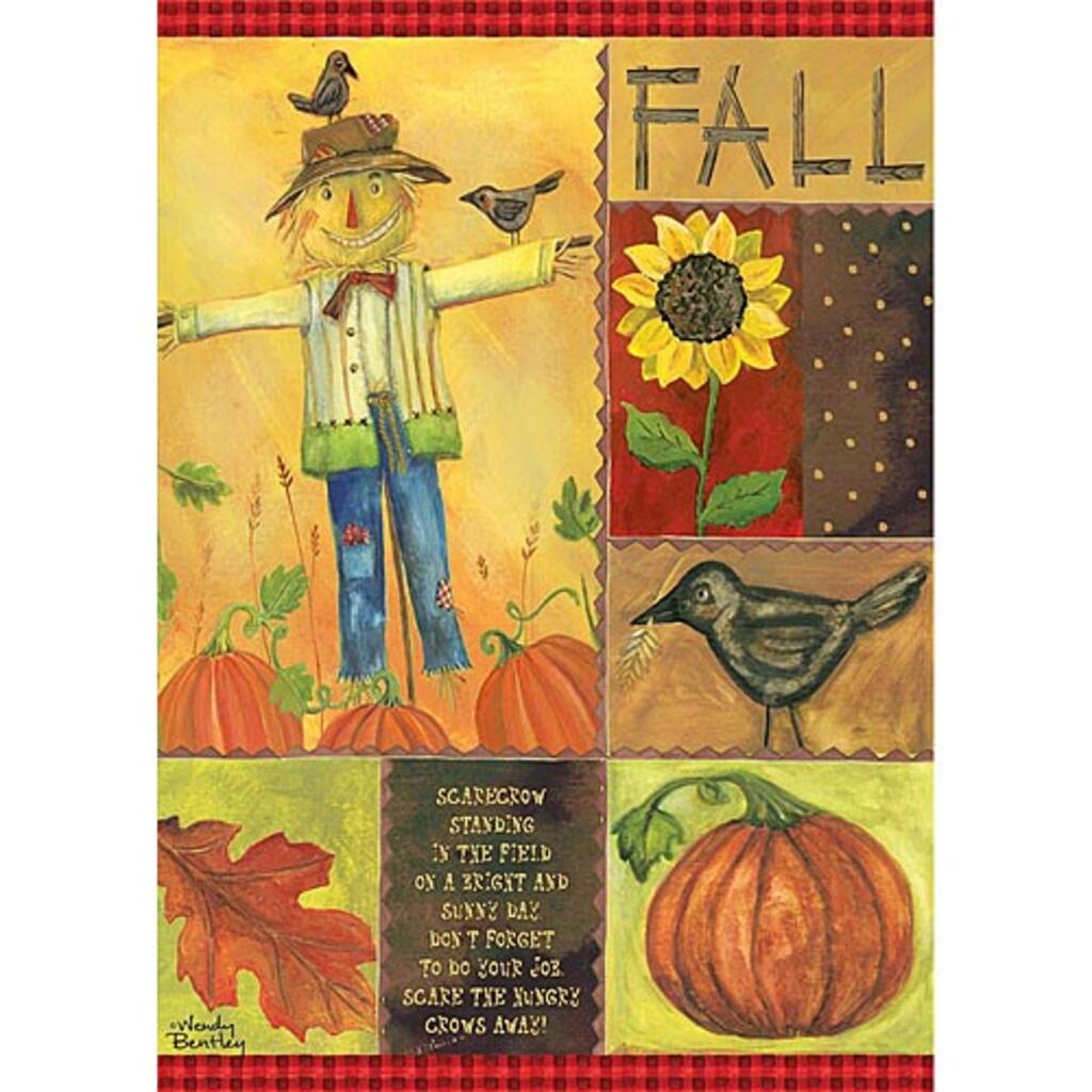 image Fall Scarecrow Outdoor Flag-Large - 29 x 43