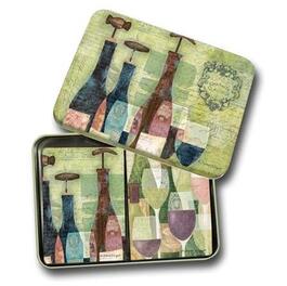 image Bottles & Glasses Tin Playing Cards