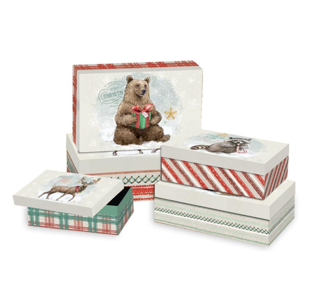 image Woodland Christmas Decorative Boxes