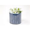 image Indigo Stripe Ceramic Planter