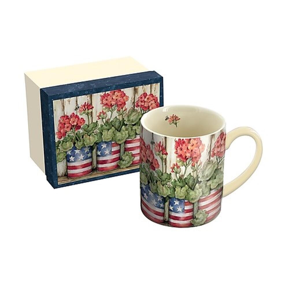 image PATRIOTIC FLOWERS LANG 14 oz Mug
