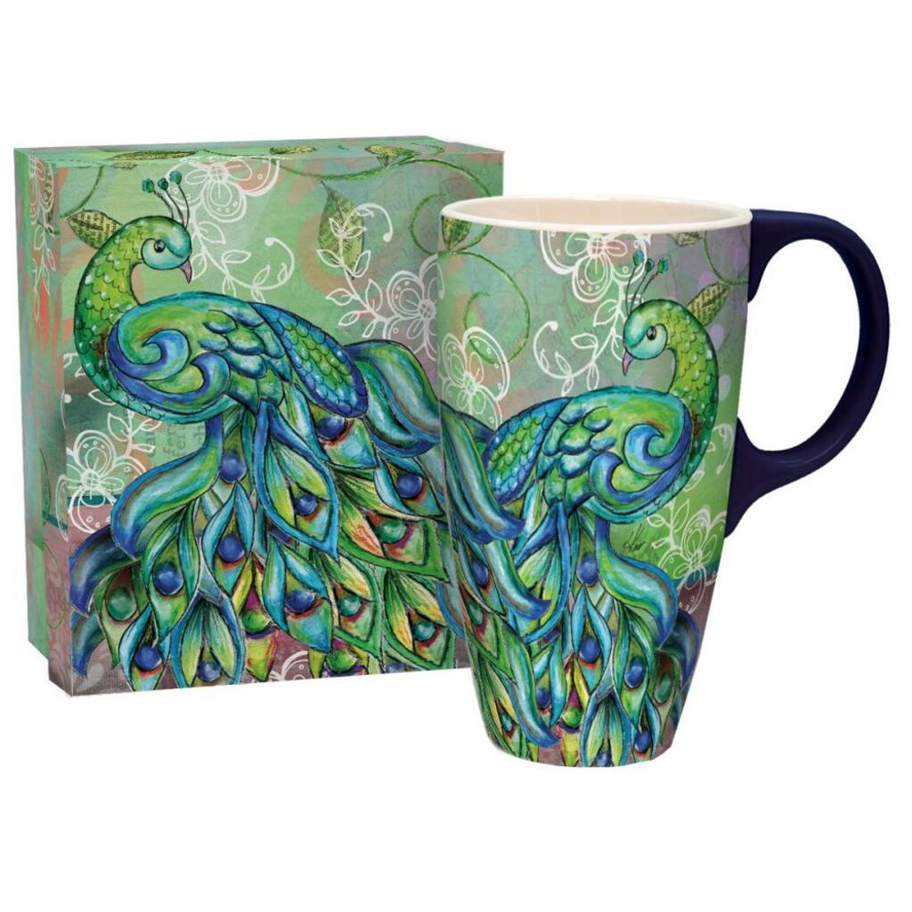 image Pretty Peacock Lang Latte Mug