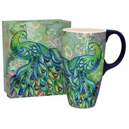 image Pretty Peacock Lang Latte Mug