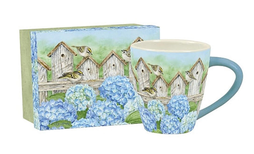 image Hydrangea Fence Cafe Mug