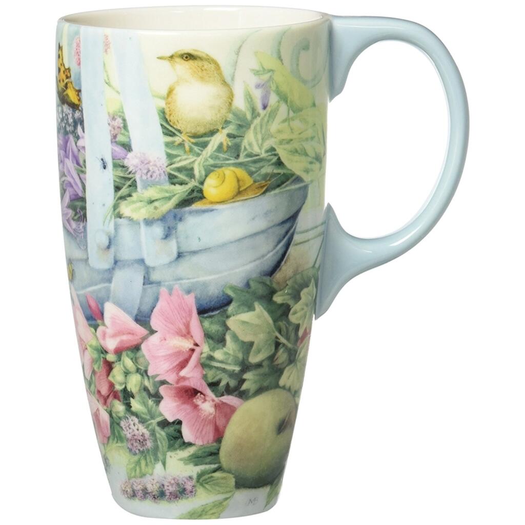 image Basket of Flowers Latte Mug