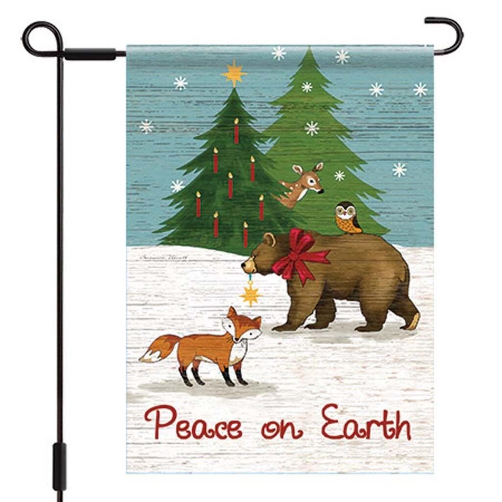 image Woodland Winter Outdoor Flag-Large - 28 x 40