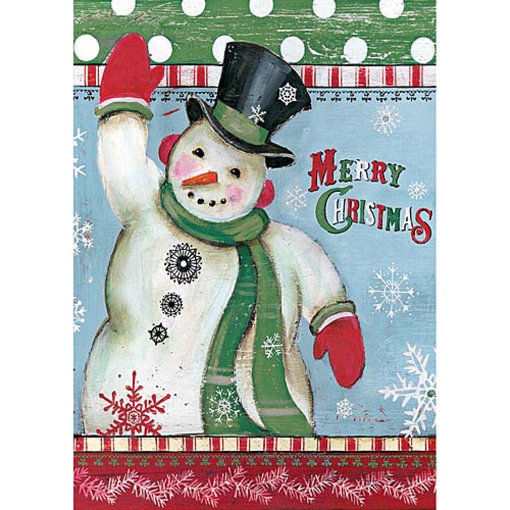 image Merry Snowman Outdoor Flag-Large - 28 x 40