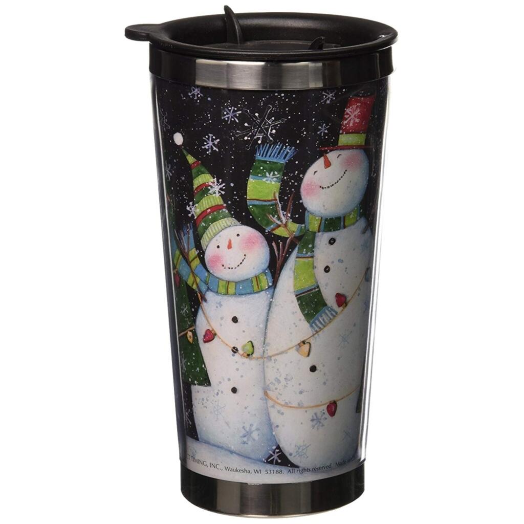 image Three Snowmen Acrylic Travel Mug