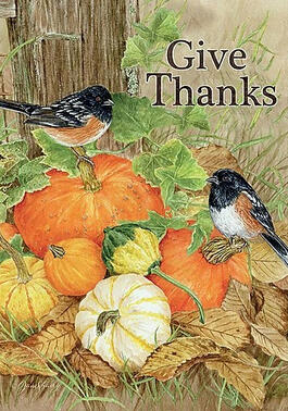 image Give Thanks Outdoor Flag-Large - 28 x 40