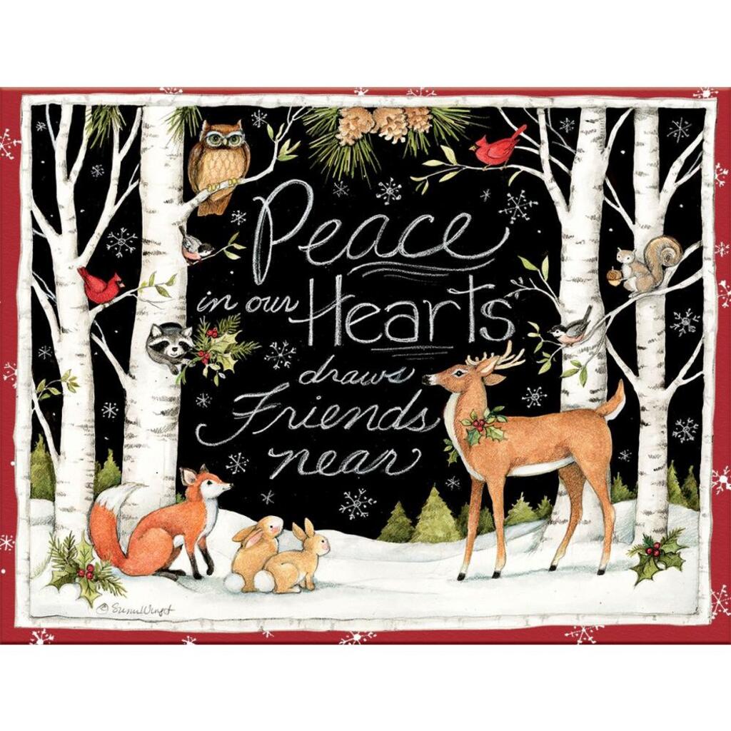 image Peace In Our Hearts 5.375" X 6.875" Boxed Christmas Card