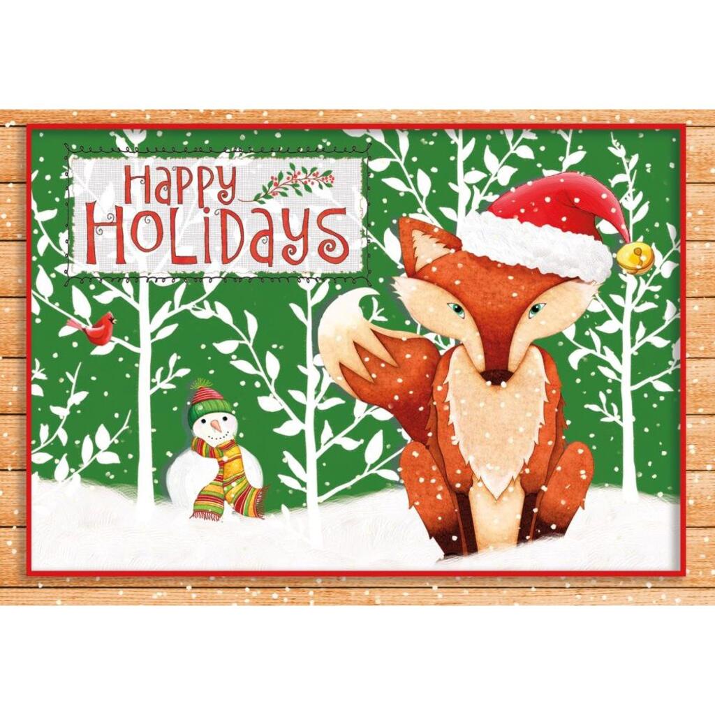 image Holiday Fox 3.5 In X 5 In Petite Christmas Cards
