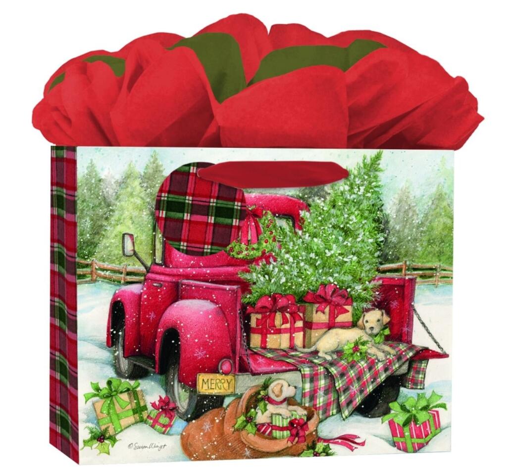 image Santa's Truck Medium GoGo Gift Bag