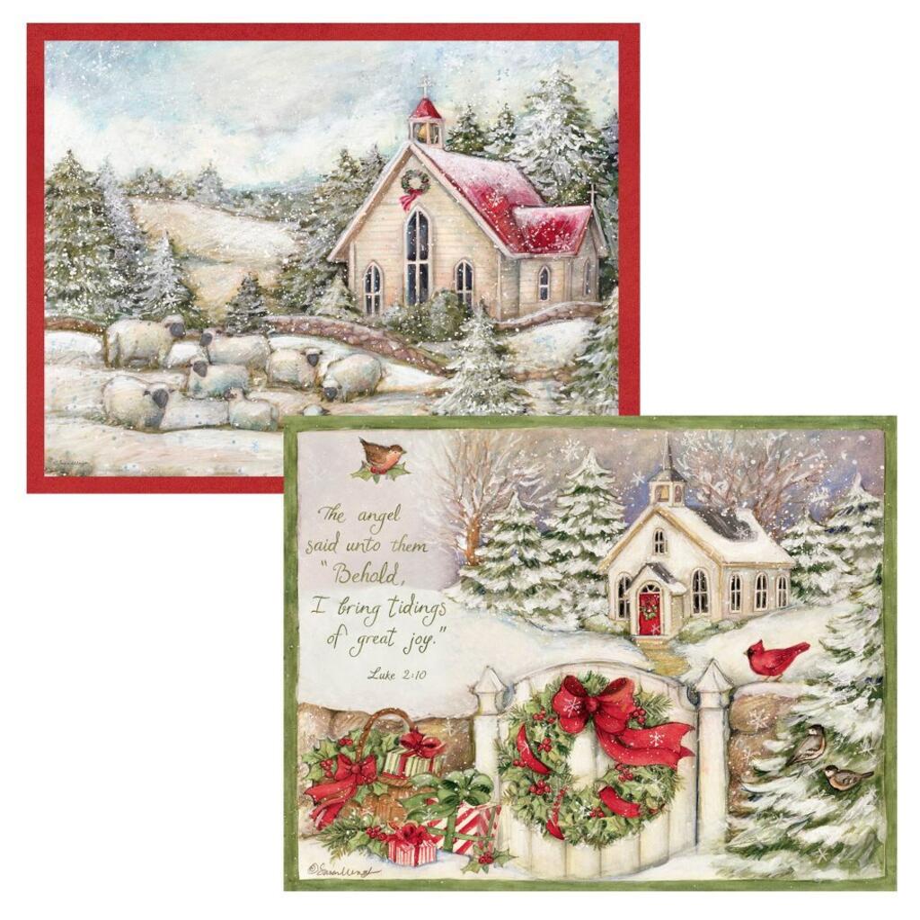 image Little Church 5.375 In X 6.875 In Assorted Boxed Christmas Cards