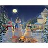 image Moonlit Snowmen Boxed Christmas Card