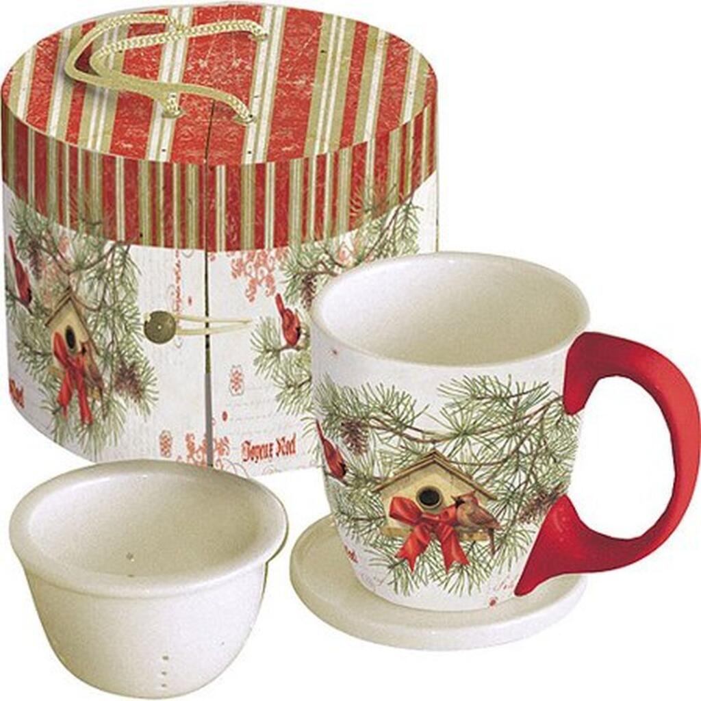 image Cardinal In Pines Tea Cup Set