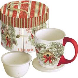 image Cardinal In Pines Tea Cup Set