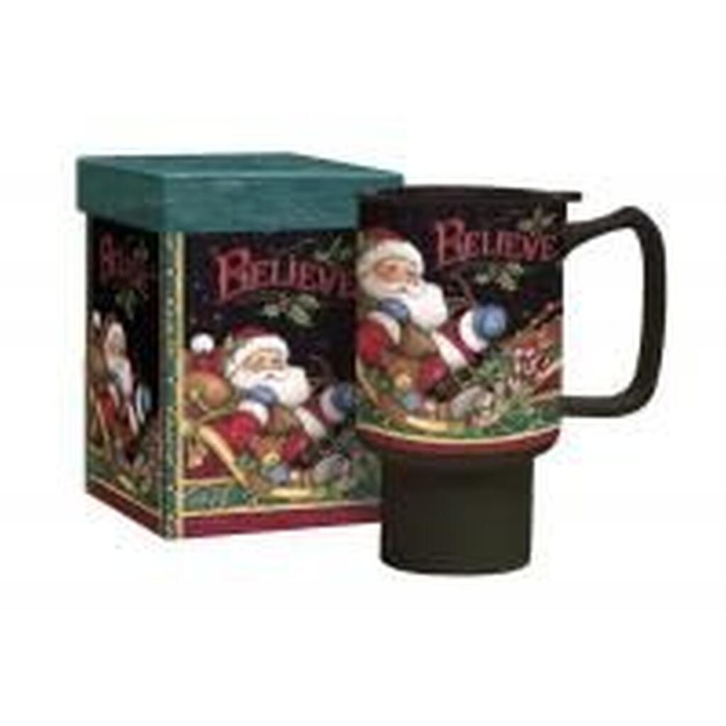 image Susan Winget Believe Santa Travel Mug