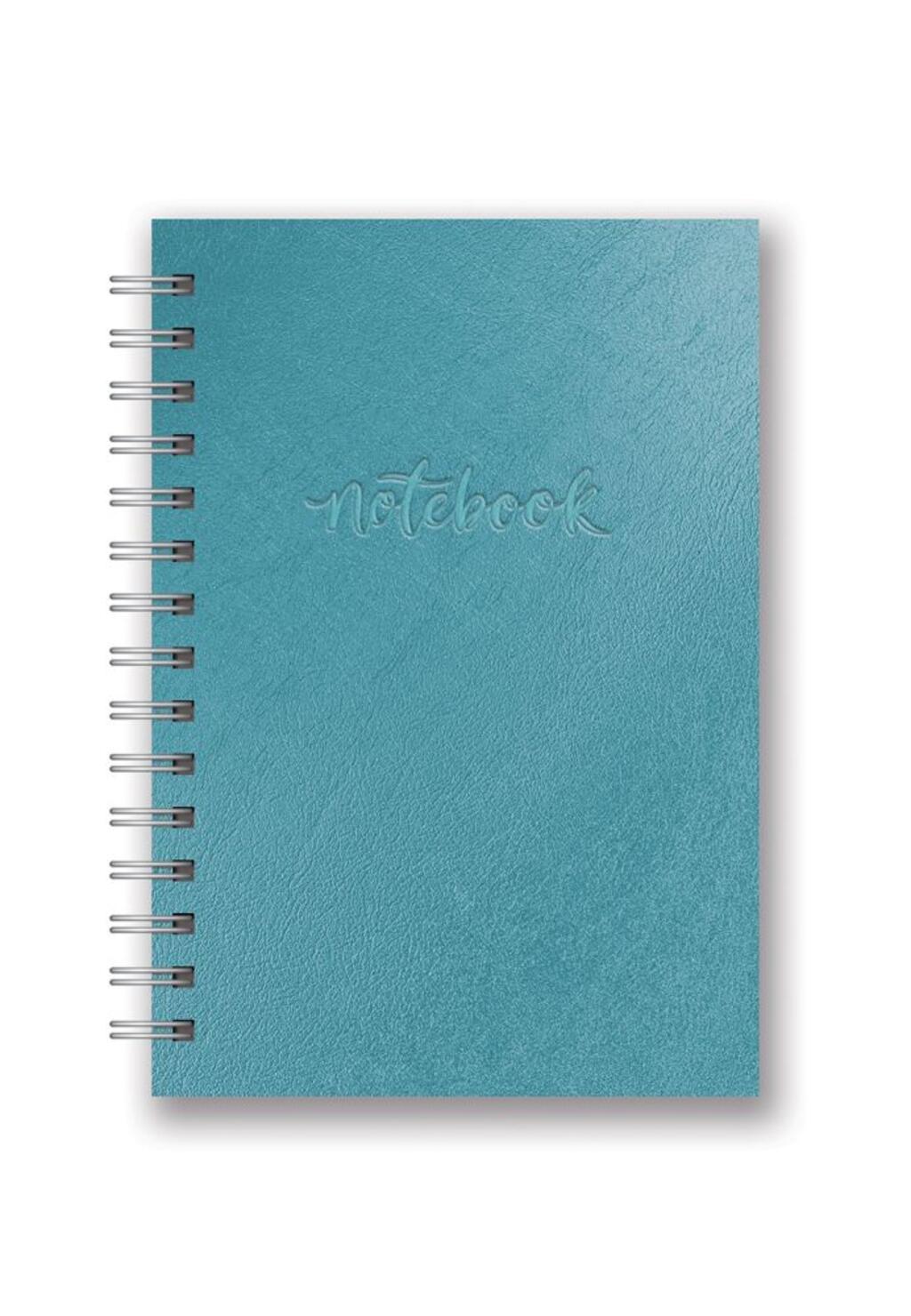 image Metallic Blue Spiral Leatheresque Notebook