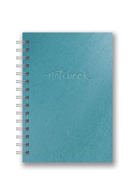 image Metallic Blue Spiral Leatheresque Notebook