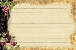 image Gilded Wine Recipe Cards