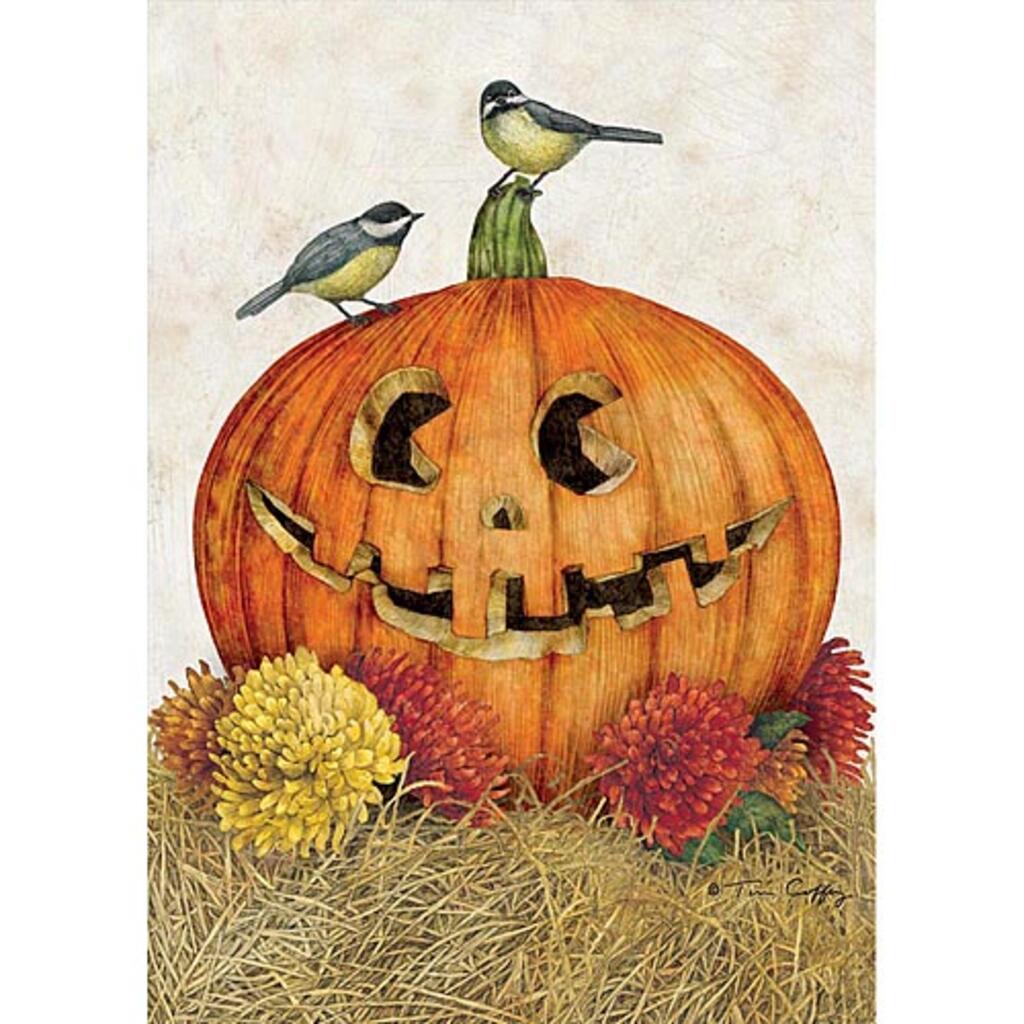 image Happy Jack-O-Lantern Outdoor Flag-Large - 28 x 40