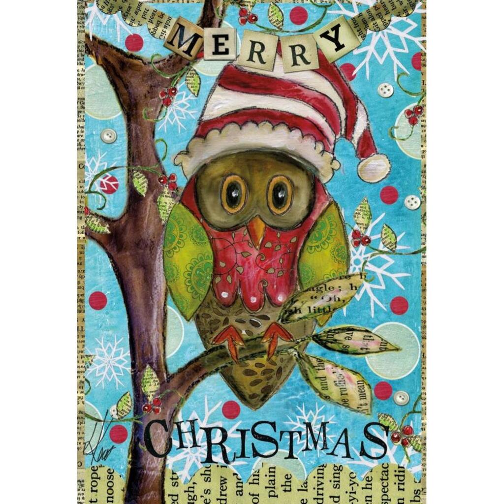 image Holiday Owl Artisan 3.5 In X 5 In Petite Christmas Cards