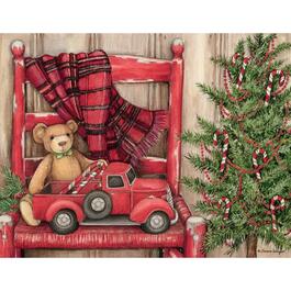 image Bear In Chair 5.375" X 6.875" Boxed Christmas Card