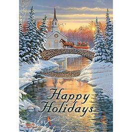 image Sam Timm Winter Crossing Large Garden Flag