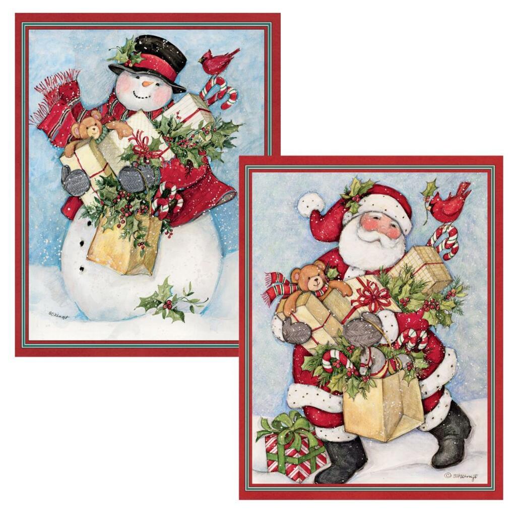 image Candy Cane Snowman & Santa Assorted Boxed Christmas Cards