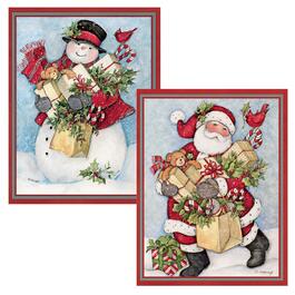 image Candy Cane Snowman & Santa Assorted Boxed Christmas Cards