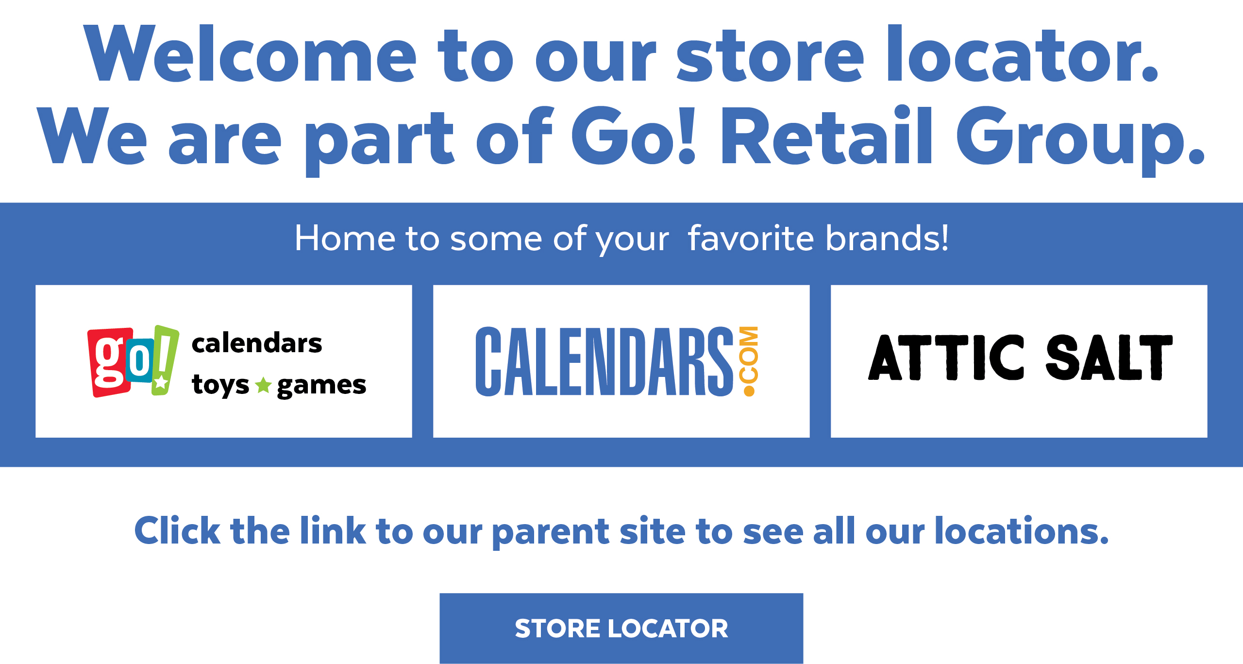 Welcome! Click the link to our parent site to see all of our locations. 