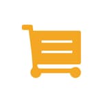 Order info, orange shopping cart