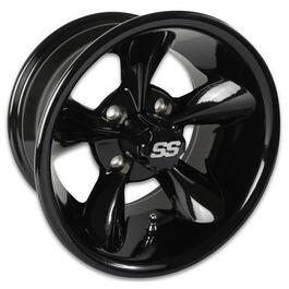 WHEEL, 12X7 GODFATHER, 2+5 SS PNTD BLK 2.5+4.5 est (ET-25) Black Wheel W/SS Cap (2:5 Offset) 40435