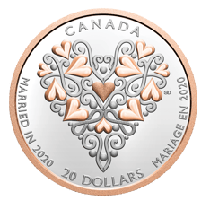 2020 $20 Pure Silver Coin - Best Wishes on Your Wedding Day!