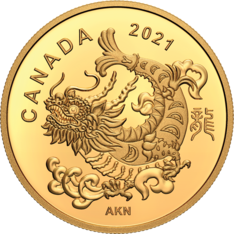2021 $8 Pure Gold Coin - Triumphant Dragon