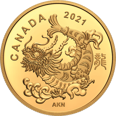 2021 $8 Pure Gold Coin - Triumphant Dragon