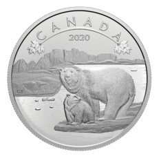 Pièce de 10 $ en argent pur 2020 - Ô Canada! Ours polaires