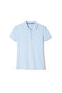 Front view of Short Sleeve Ruffle Polo (Feminine Fit) opens large image - 1 of 2