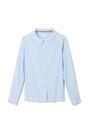 Front view of Long Sleeve Modern Peter Pan Blouse opens large image - 1 of 2