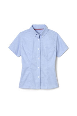  of Short Sleeve Oxford Blouse with Princess Seams 