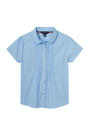Front view of Short Sleeve Pintuck Blouse opens large image - 1 of 2